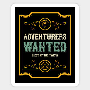 Adventurers Wanted Meet at the Tavern Sticker